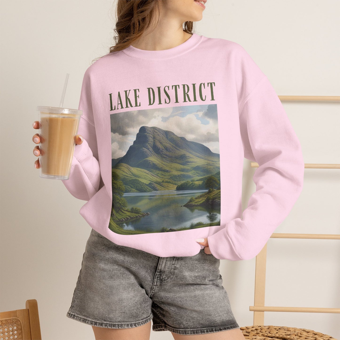 Lake District Scenic Sweatshirt — Vintage Landscape Crewneck