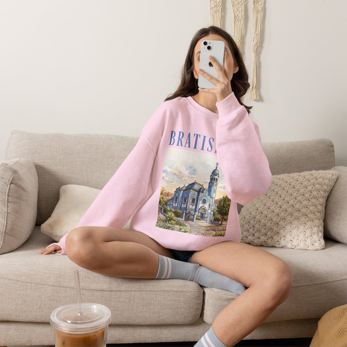 Bratislava Scenic Crewneck Sweatshirt – Vintage Cityscape Graphic