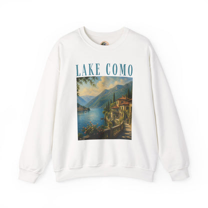Lake Como Vintage Crewneck Sweatshirt — Scenic Italian Lake Graphic