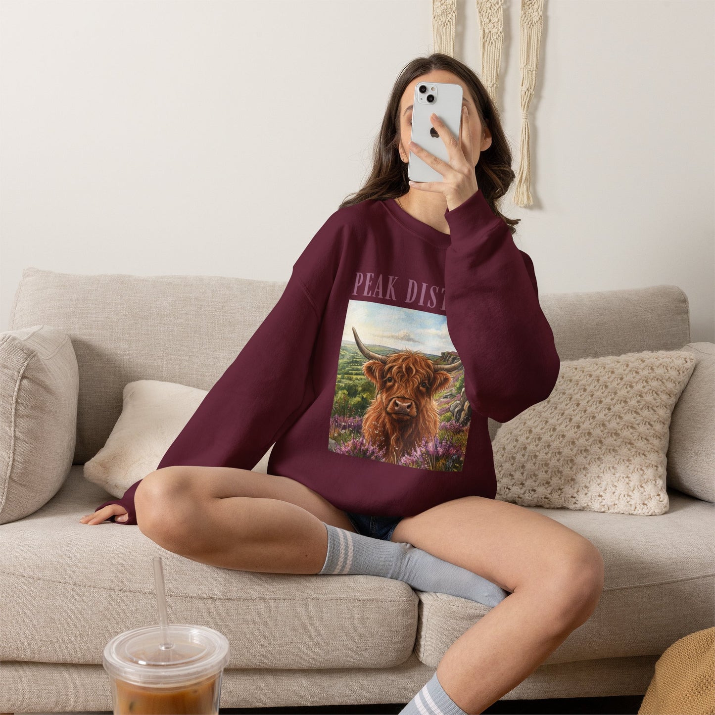 Peak District Highland Cow Sweatshirt