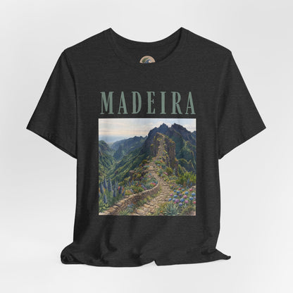 Madeira Stairway to Heaven Scenic Tee - Mountain Landscape Travel T-Shirt