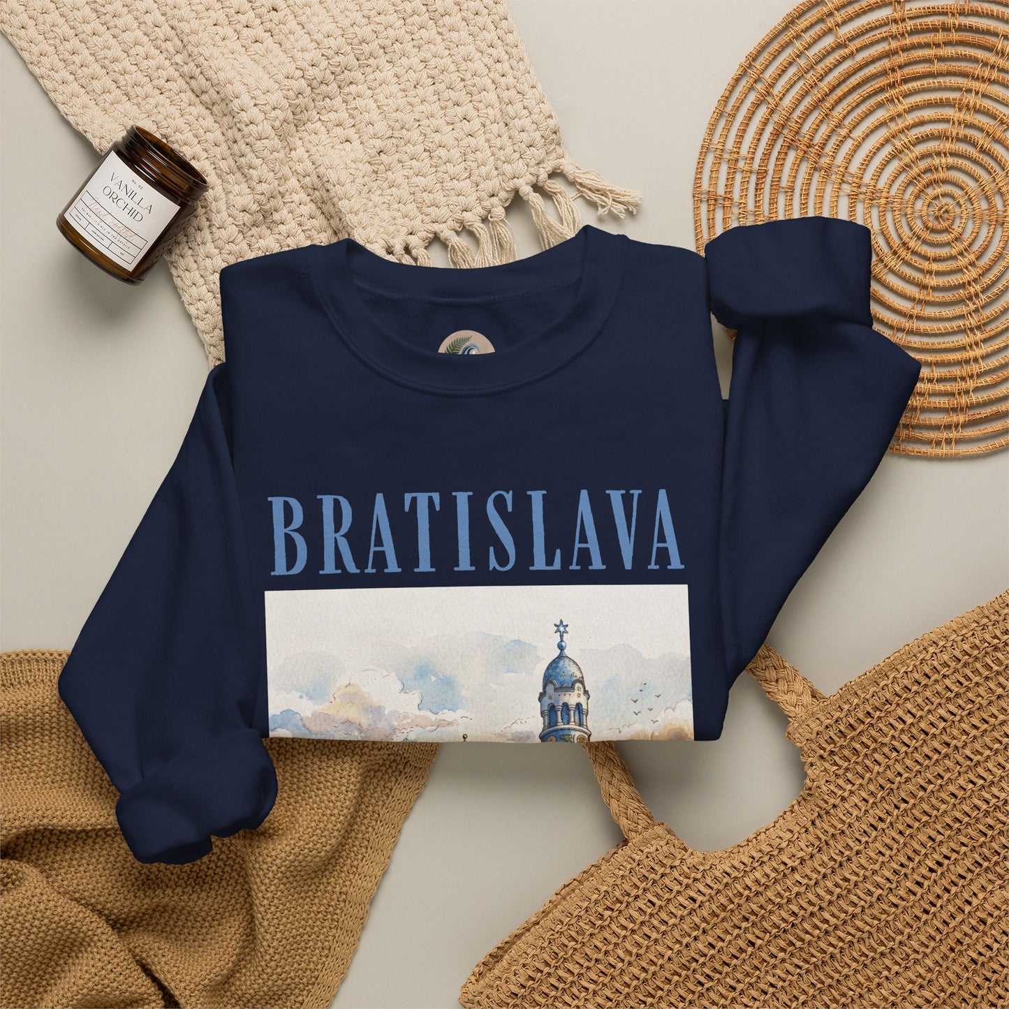 Bratislava Scenic Crewneck Sweatshirt – Vintage Cityscape Graphic