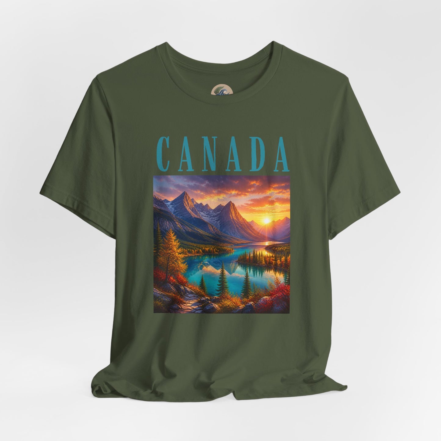 Canada Banff Scenic Mountain Tee — Sunrise Lake Landscape T‑Shirt