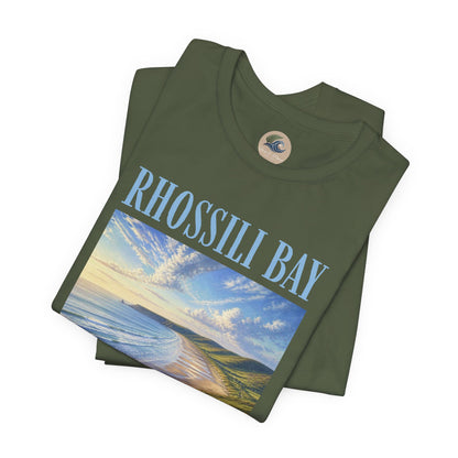Rhossili Bay Scenic Tee — Coastal Landscape Graphic T-Shirt