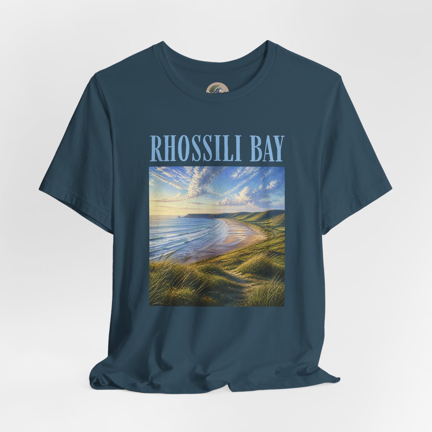 Rhossili Bay Scenic Tee — Coastal Landscape Graphic T-Shirt