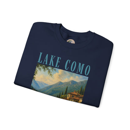 Lake Como Vintage Crewneck Sweatshirt — Scenic Italian Lake Graphic