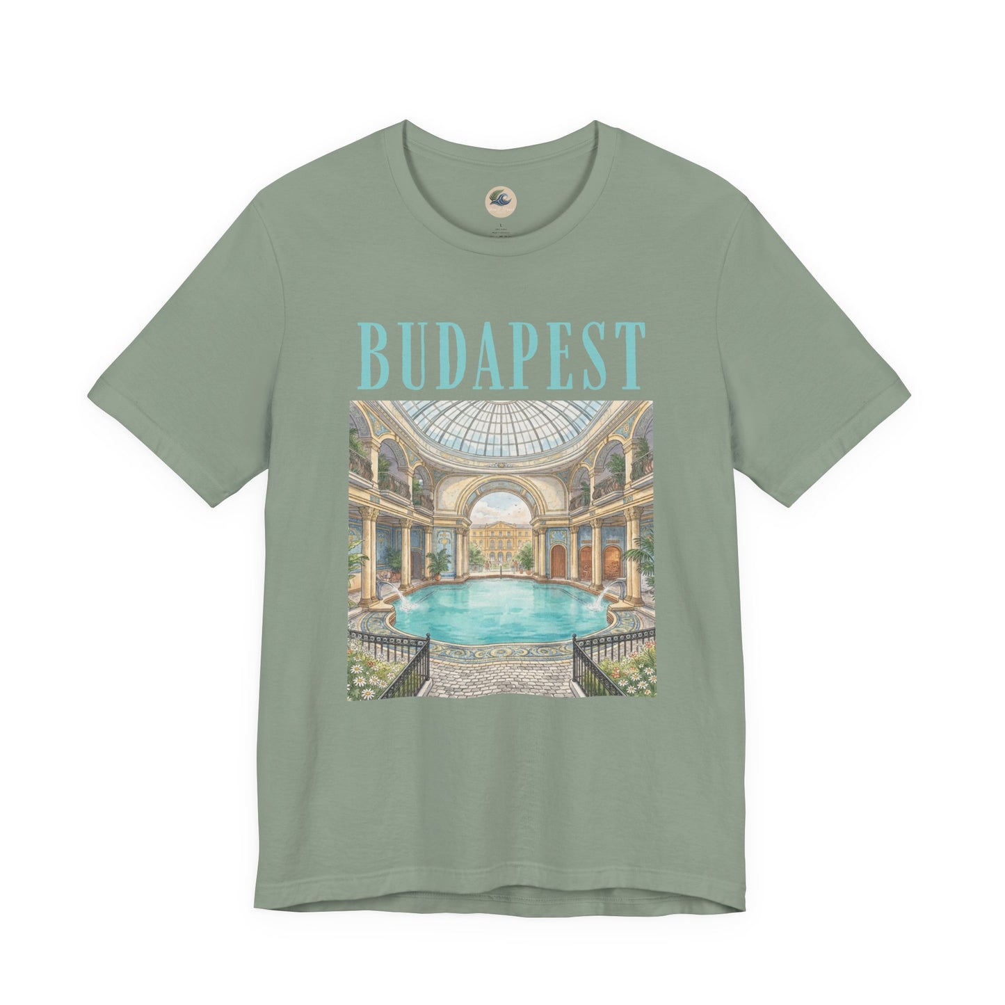 Budapest Thermal Baths Graphic Tee — Vintage Spa Travel T-Shirt