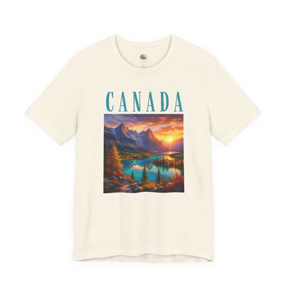 Canada Banff Scenic Mountain Tee — Sunrise Lake Landscape T‑Shirt