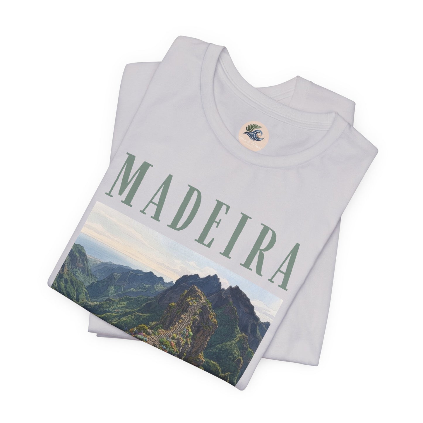Madeira Stairway to Heaven Scenic Tee - Mountain Landscape Travel T-Shirt