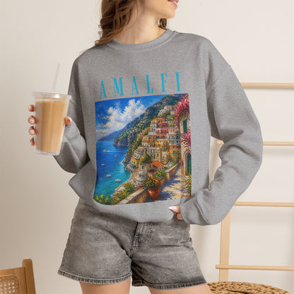 Amalfi Coast Scenic Crewneck Sweatshirt