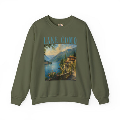 Lake Como Vintage Crewneck Sweatshirt — Scenic Italian Lake Graphic