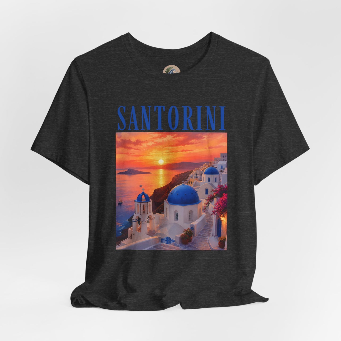 Santorini Sunset Tee — Greek Island Travel T‑Shirt