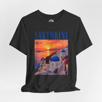 Santorini Sunset Tee — Greek Island Travel T‑Shirt