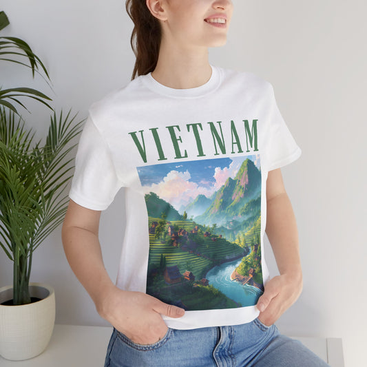 Vietnam Scenic Tee — Vintage Mountain River Travel T-Shirt