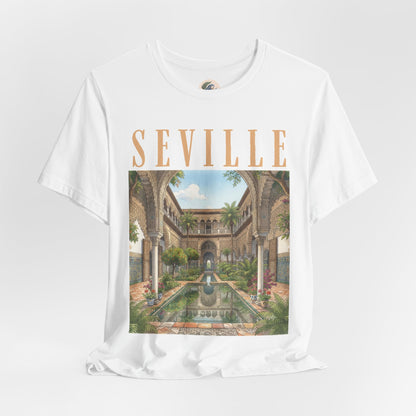 Seville Courtyard Tee — Vintage Andalusian Travel T‑Shirt
