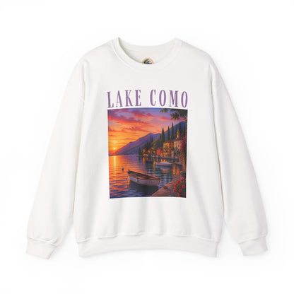 Lake Como Sunset Crewneck Sweatshirt