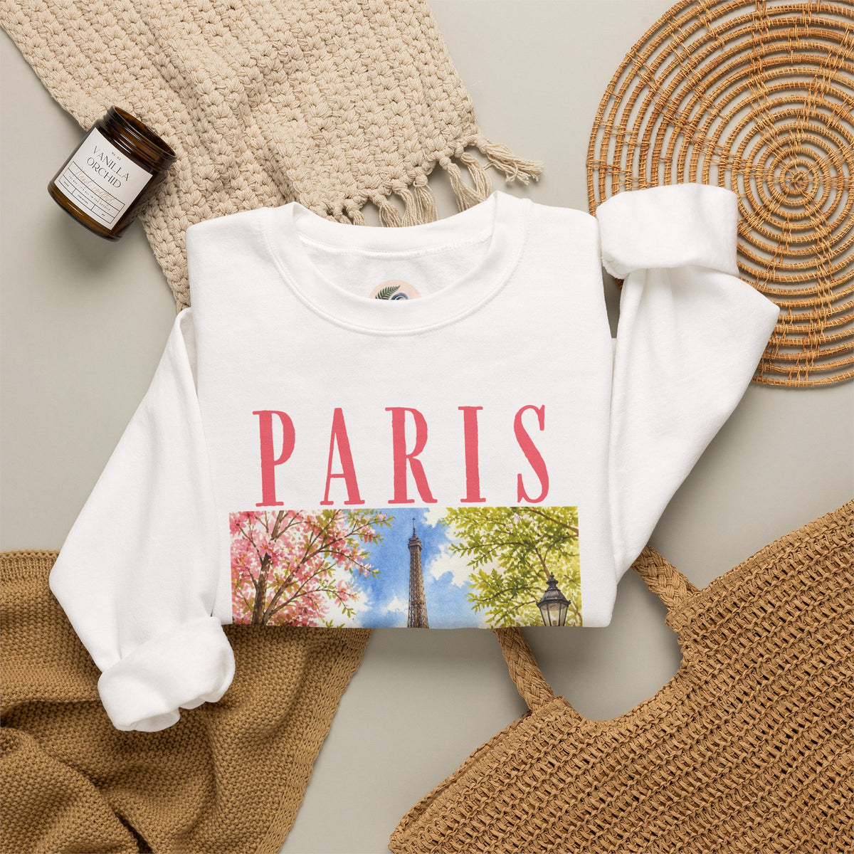 Paris Floral Eiffel Sweatshirt