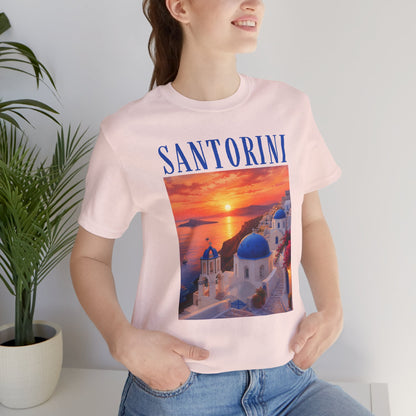 Santorini Sunset Tee — Greek Island Travel T‑Shirt