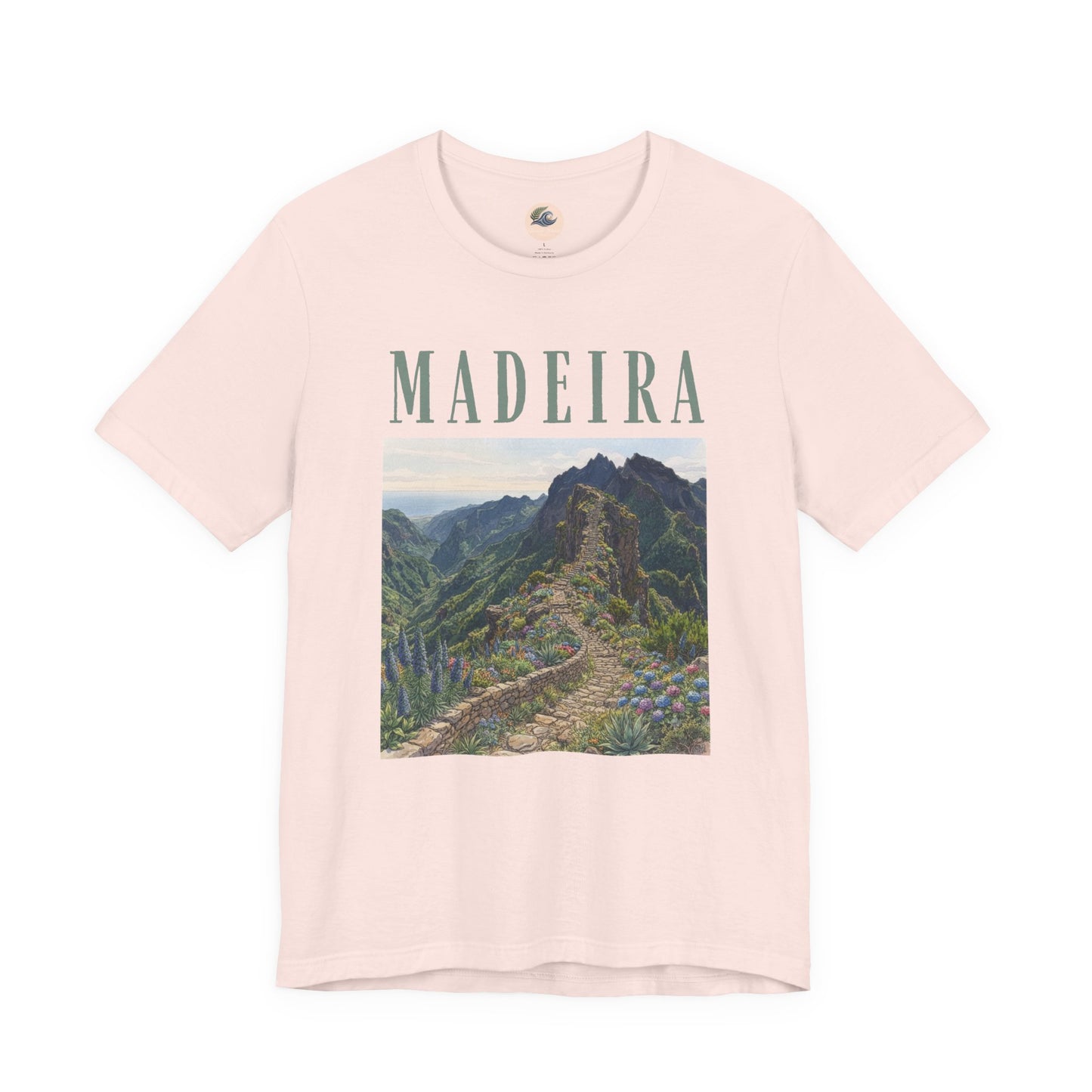 Madeira Stairway to Heaven Scenic Tee - Mountain Landscape Travel T-Shirt