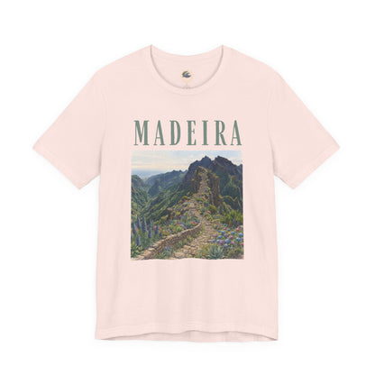 Madeira Stairway to Heaven Scenic Tee - Mountain Landscape Travel T-Shirt