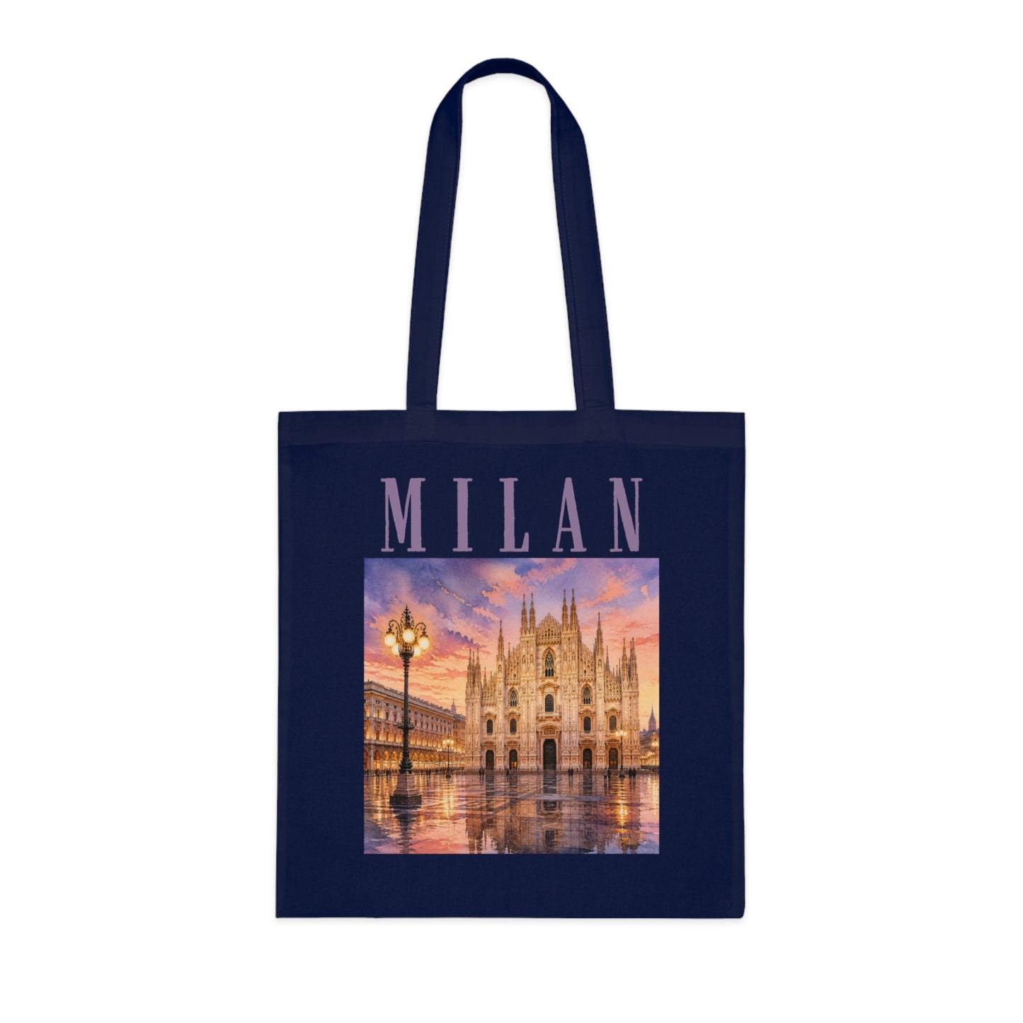 Milan Cathedral Tote Bag – Scenic Duomo Travel Cotton Tote