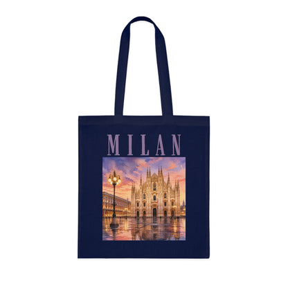 Milan Cathedral Tote Bag – Scenic Duomo Travel Cotton Tote