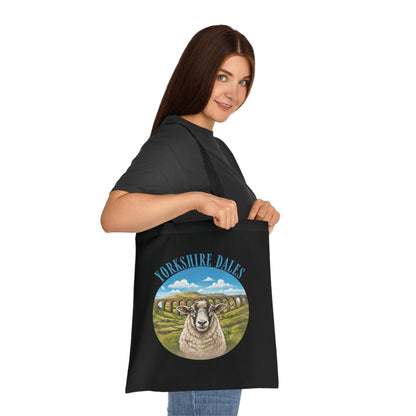 Yorkshire Dales Tote Bag – Scenic Sheep Cotton Tote for Country Lovers