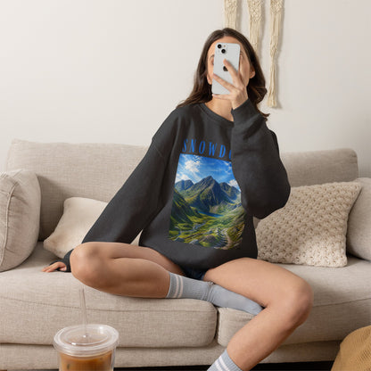 Glyderau Landscape - Snowdonia Mountain Crewneck Sweatshirt