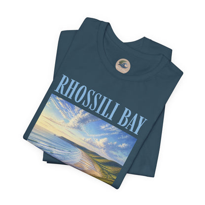 Rhossili Bay Scenic Tee — Coastal Landscape Graphic T-Shirt