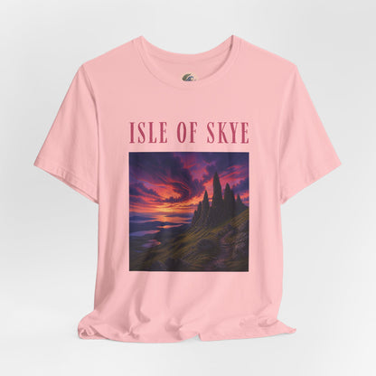 Isle of Skye Scenic Tee — Sunset Landscape Graphic T-Shirt
