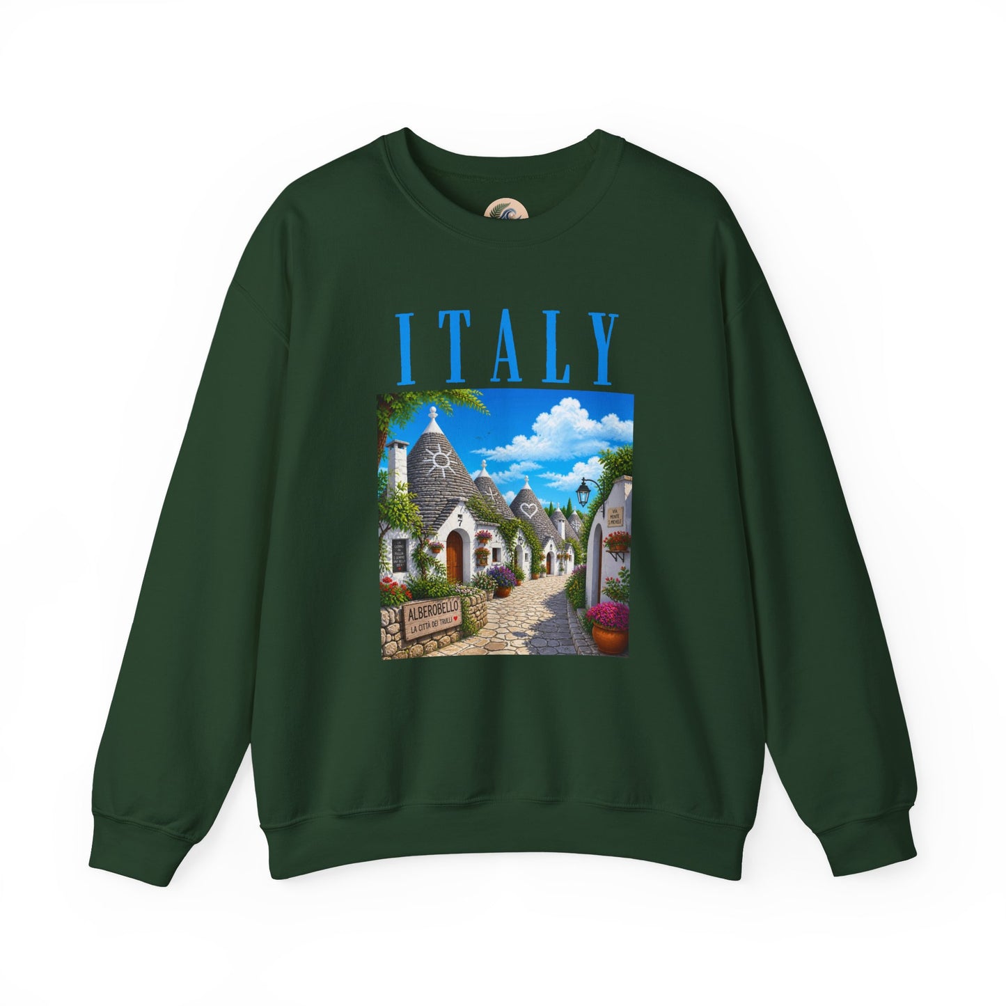 Italy Alberobello Scenic Sweatshirt — Trulli Village Travel Crewneck