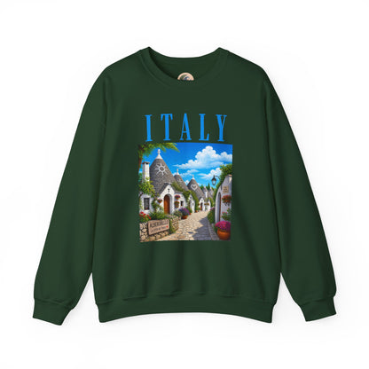 Italy Alberobello Scenic Sweatshirt — Trulli Village Travel Crewneck