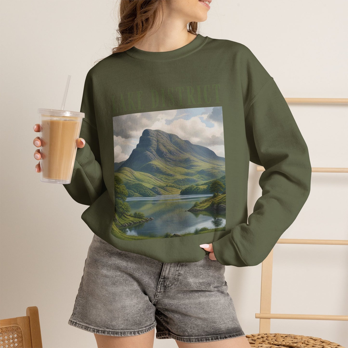 Lake District Scenic Sweatshirt — Vintage Landscape Crewneck