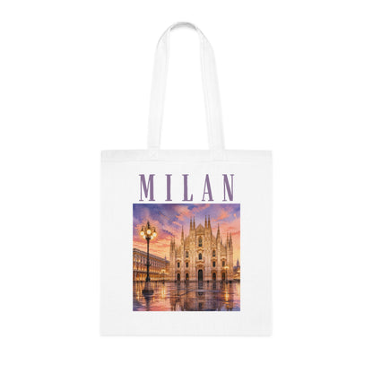 Milan Cathedral Tote Bag – Scenic Duomo Travel Cotton Tote
