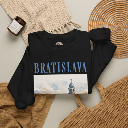 Bratislava Scenic Crewneck Sweatshirt – Vintage Cityscape Graphic