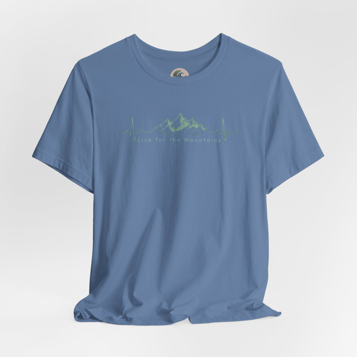 Mountain Heartbeat T‑Shirt — Heartbeat EKG Mountains Graphic Tee