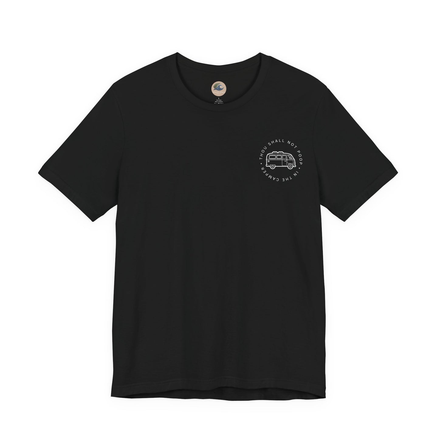 Vintage Camper Poop Graphic Tee — 'Adventure Awaits' Pocket T-Shirt