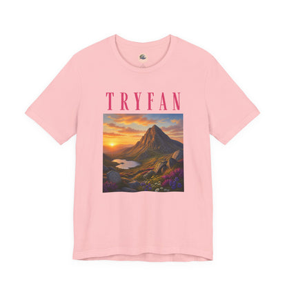 Tryfan Mountain Tee — Scenic Sunset Landscape T‑Shirt