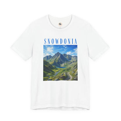 Glyderau Landscape T‑Shirt – Scenic 'SNOWDONIA' Mountain Graphic Tee