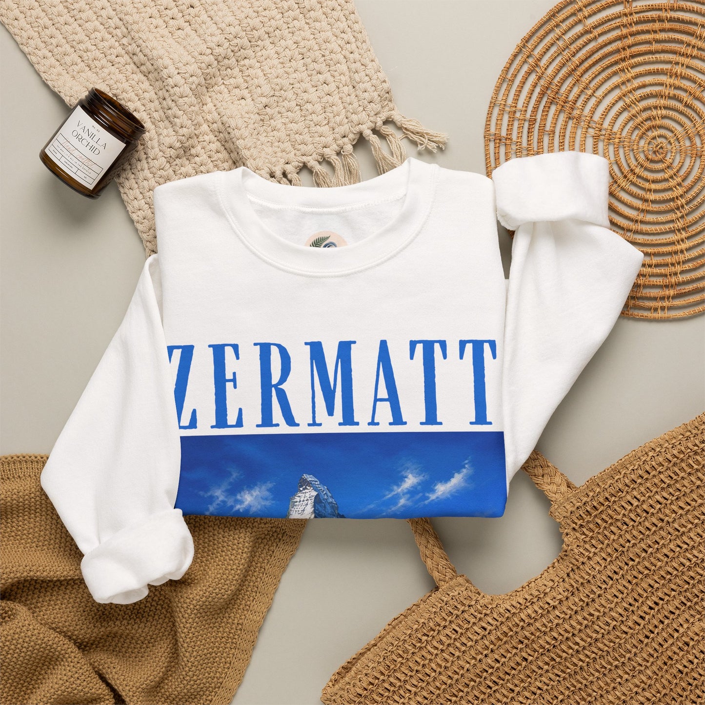 Zermatt Mountain Crewneck Sweatshirt