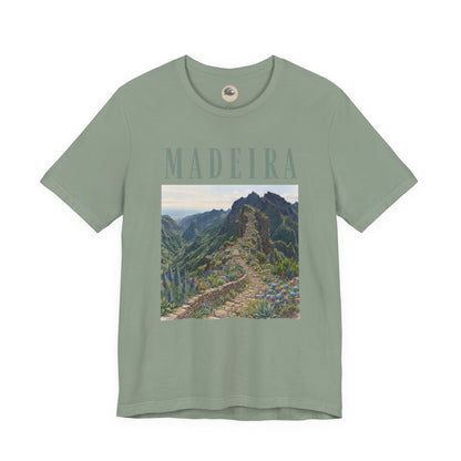 Madeira Stairway to Heaven Scenic Tee - Mountain Landscape Travel T-Shirt