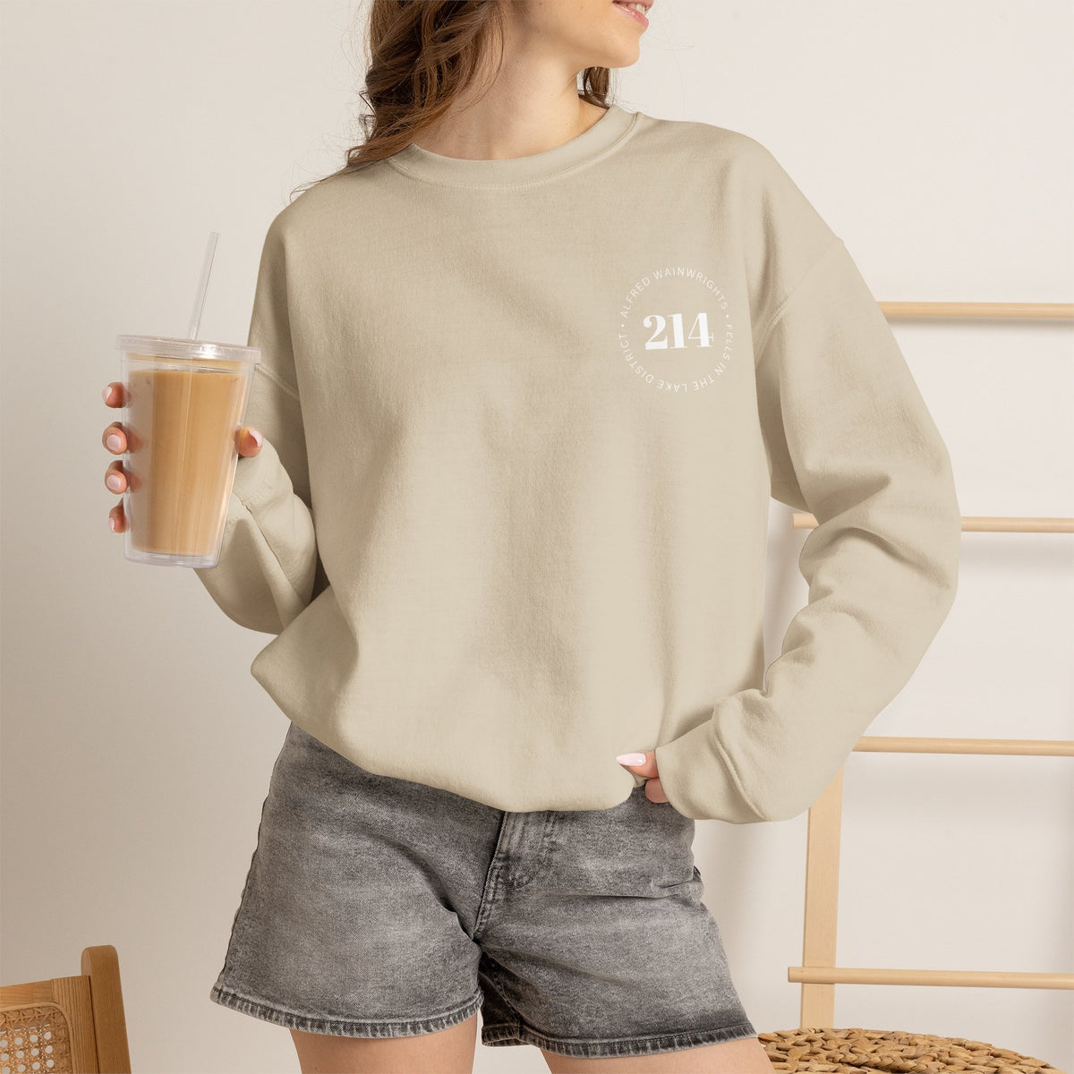 214 Wainwrights Minimalist Crewneck Sweatshirt — Small Chest Logo