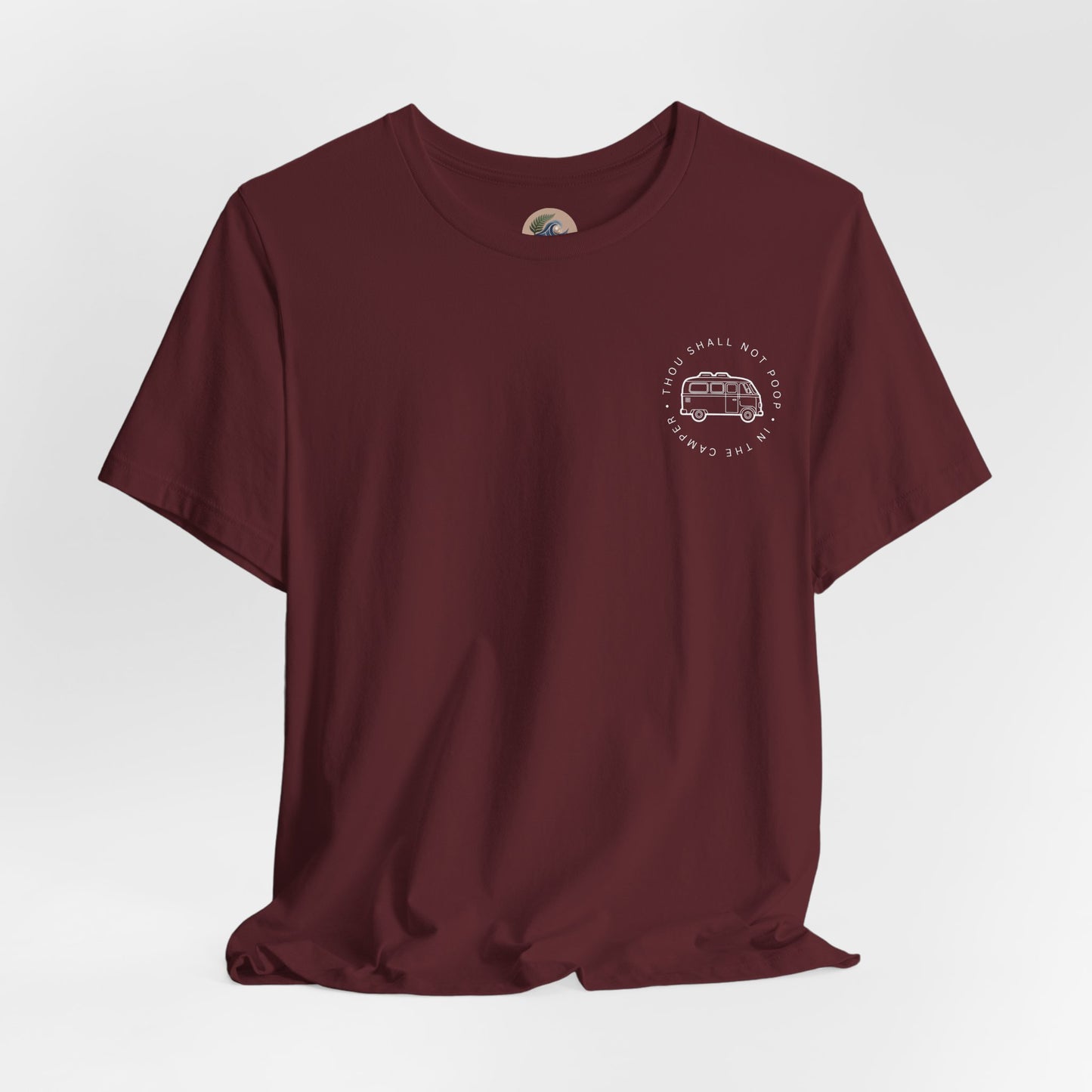 Vintage Camper Poop Graphic Tee — 'Adventure Awaits' Pocket T-Shirt