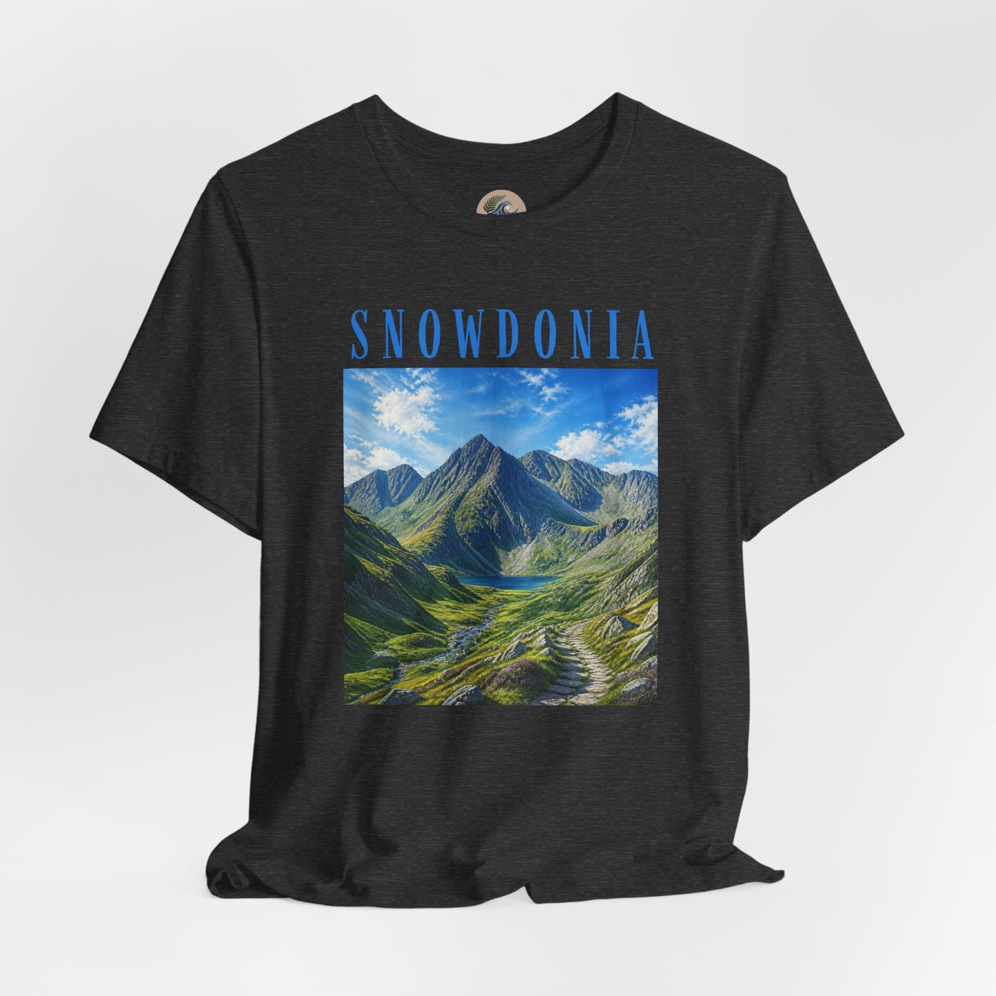 Glyderau Landscape T‑Shirt – Scenic 'SNOWDONIA' Mountain Graphic Tee
