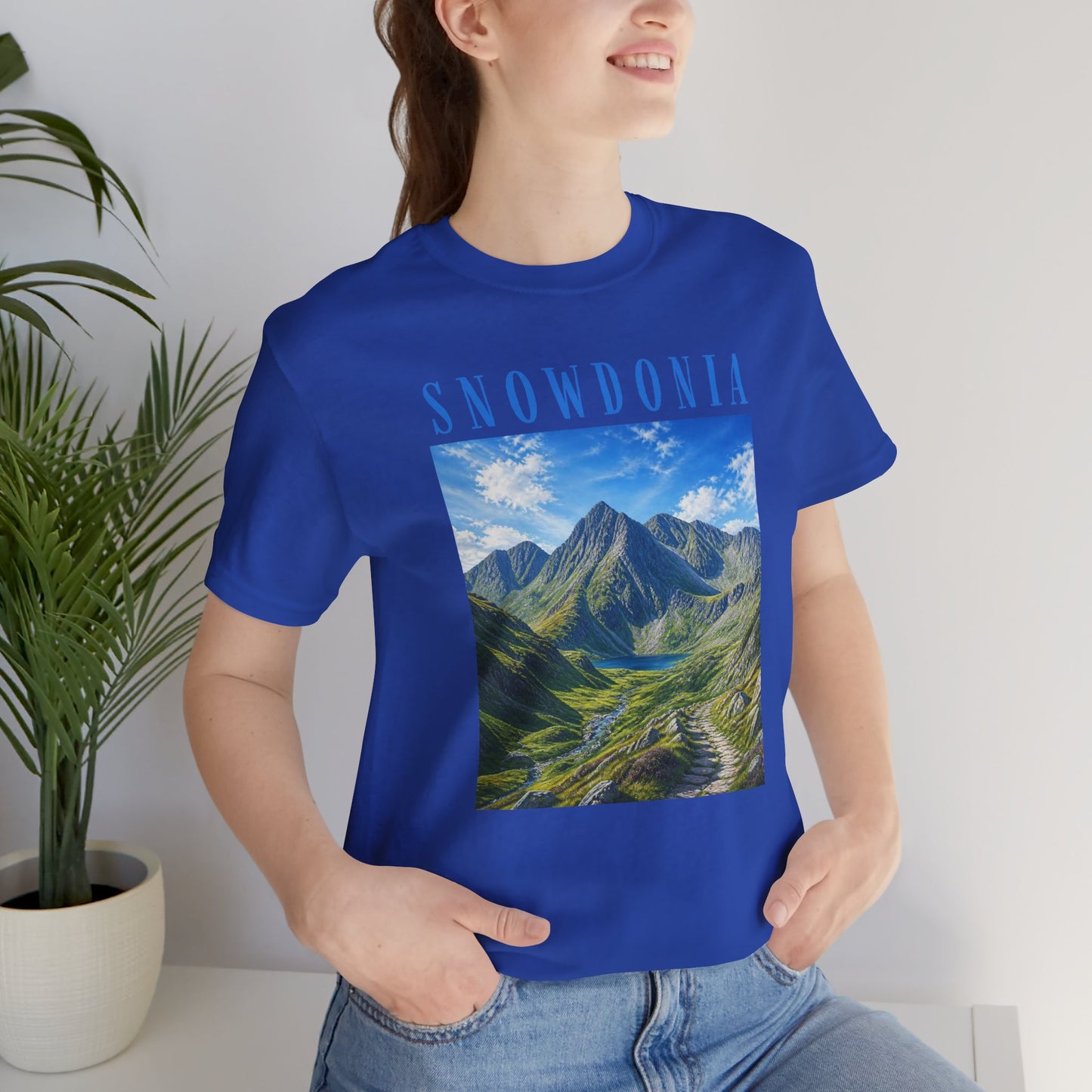 Glyderau Landscape T‑Shirt – Scenic 'SNOWDONIA' Mountain Graphic Tee