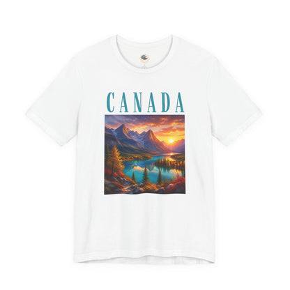 Canada Banff Scenic Mountain Tee — Sunrise Lake Landscape T‑Shirt