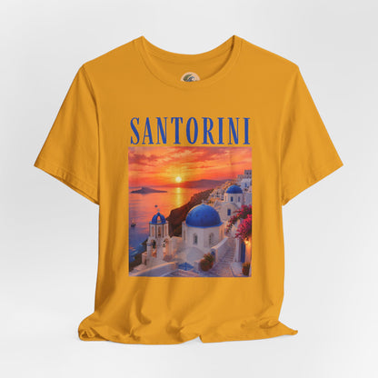 Santorini Sunset Tee — Greek Island Travel T‑Shirt