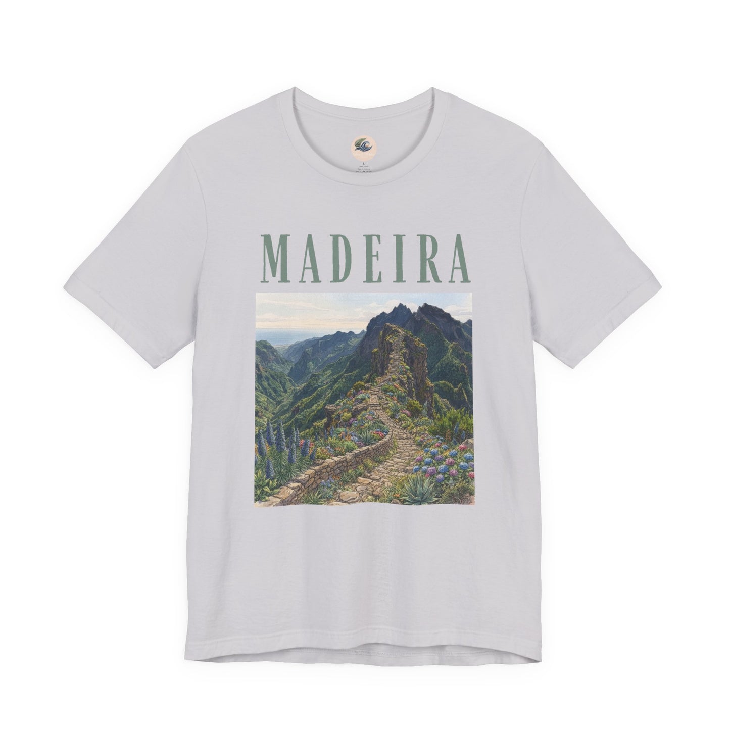 Madeira Stairway to Heaven Scenic Tee - Mountain Landscape Travel T-Shirt