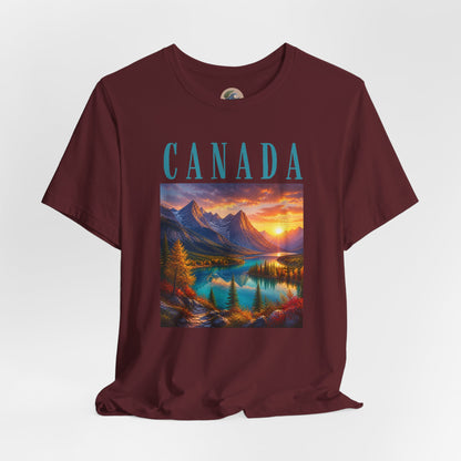 Canada Banff Scenic Mountain Tee — Sunrise Lake Landscape T‑Shirt
