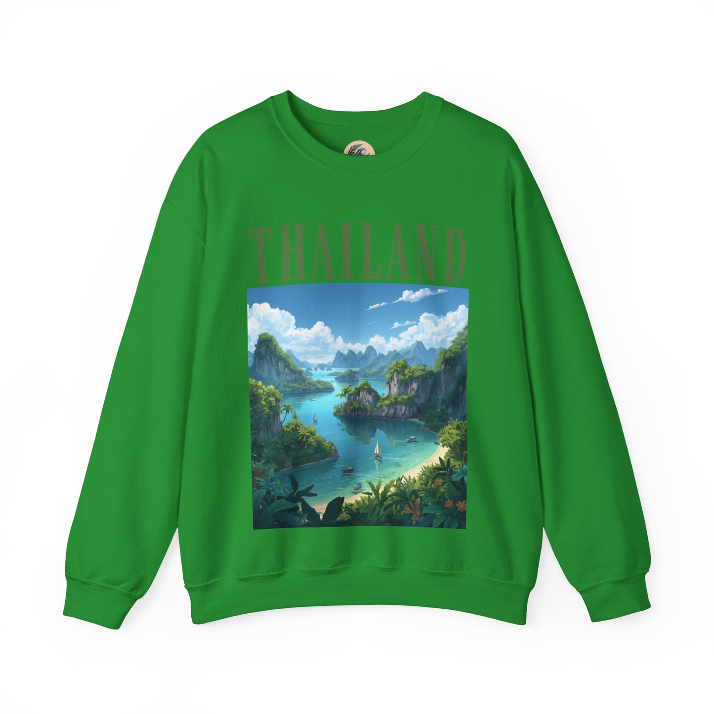 Thailand Scenic Crewneck Sweatshirt — Tropical Island Graphic Pullover